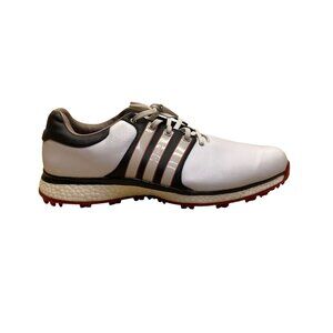 Adidas Mens White Black With Spiked Red Boost Technology Golf Shoes Size 11